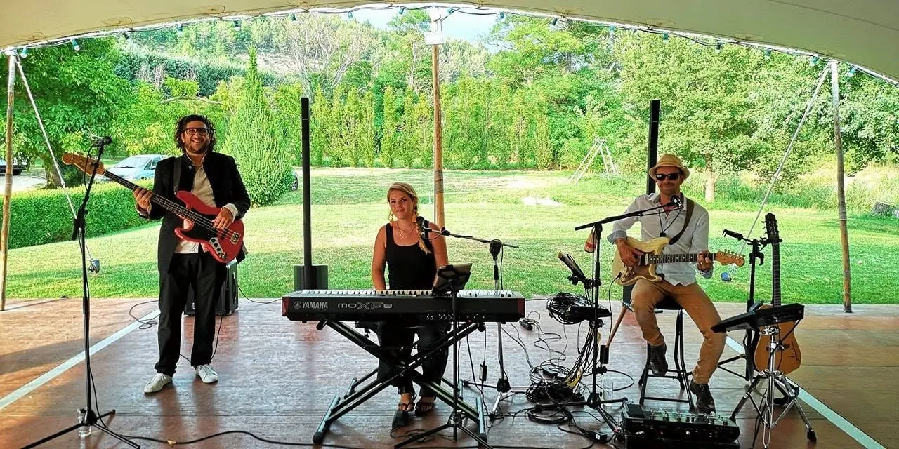 Concert live pour une soirée privée dans un jardin